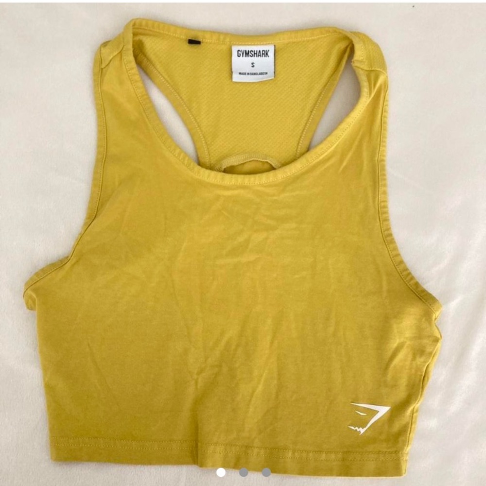 gymshark yellow crop top